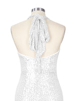 Halter Sequin Sheath Mini Dress 