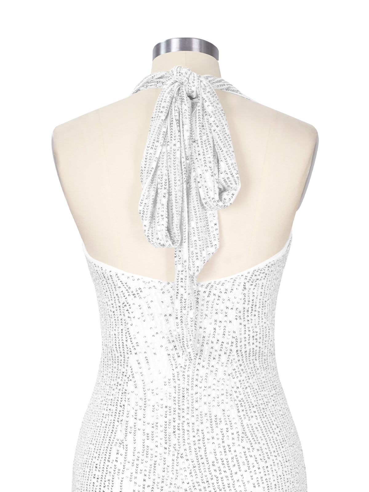 Halter Sequin Sheath Mini Dress 