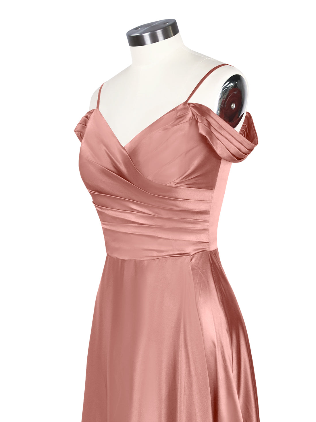Silk-Like Pleated Prom Dress 