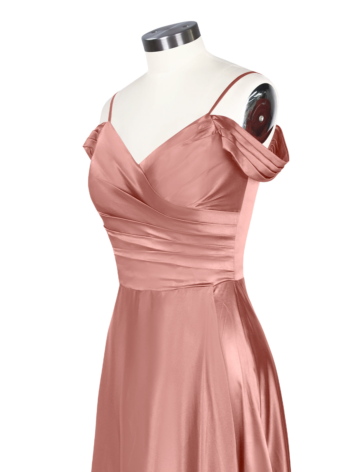 Silk-Like Pleated Prom Dress 