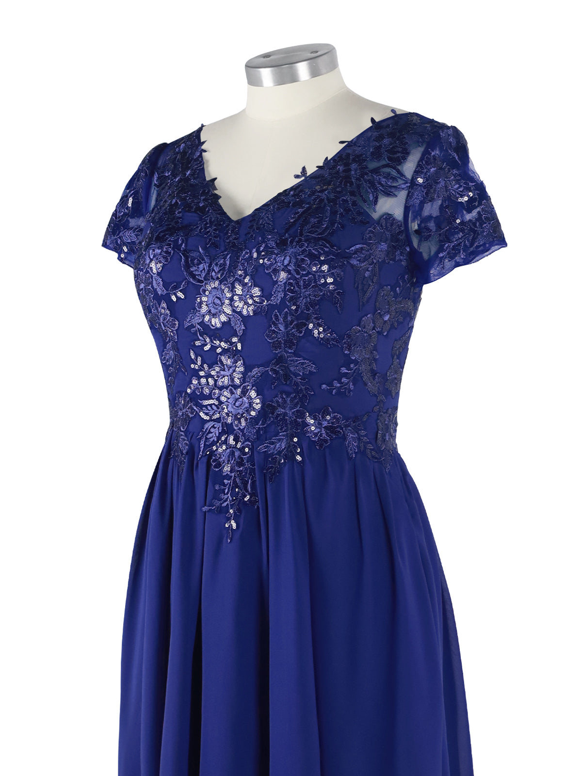 Short Sleeves Chiffon Dress 