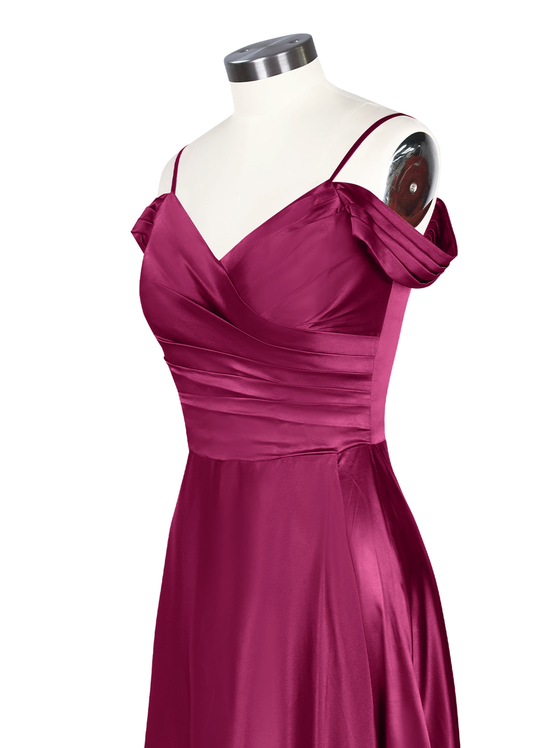 Silk-Like Pleated Prom Dress 