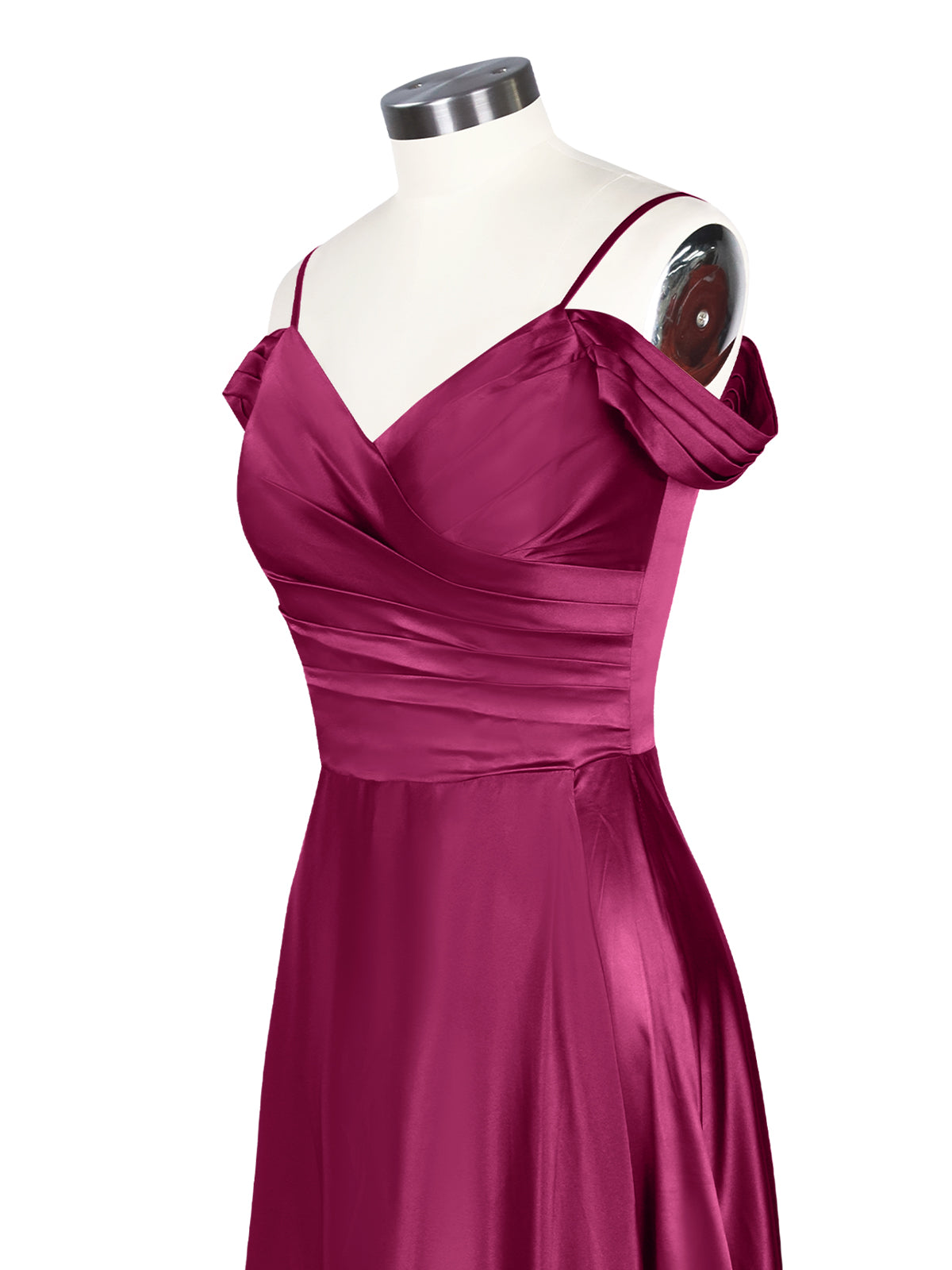 Silk-Like Pleated Prom Dress 