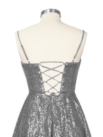 Sequin Scoop Neckline Mini Dress 