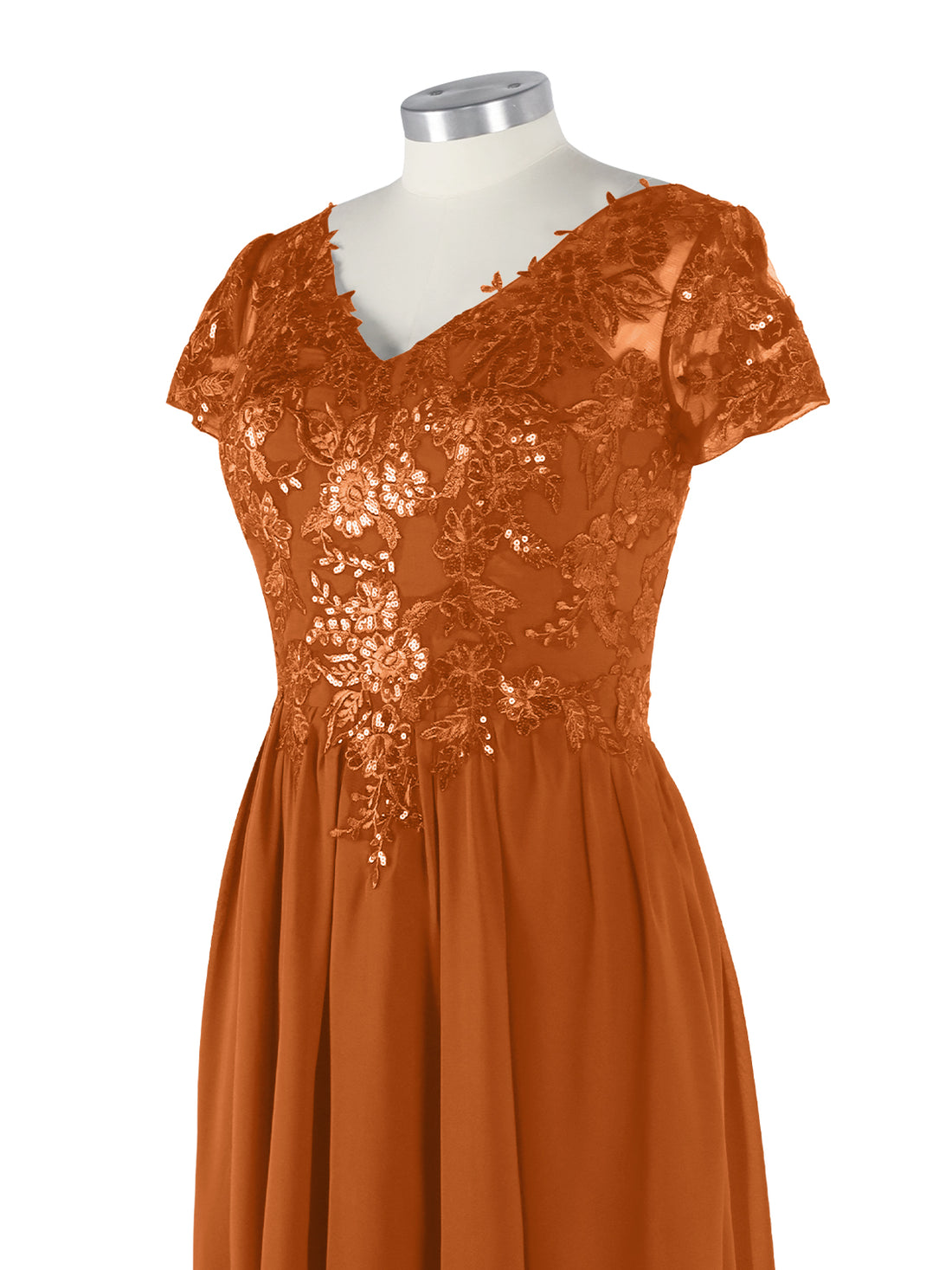 Short Sleeves Chiffon Dress 