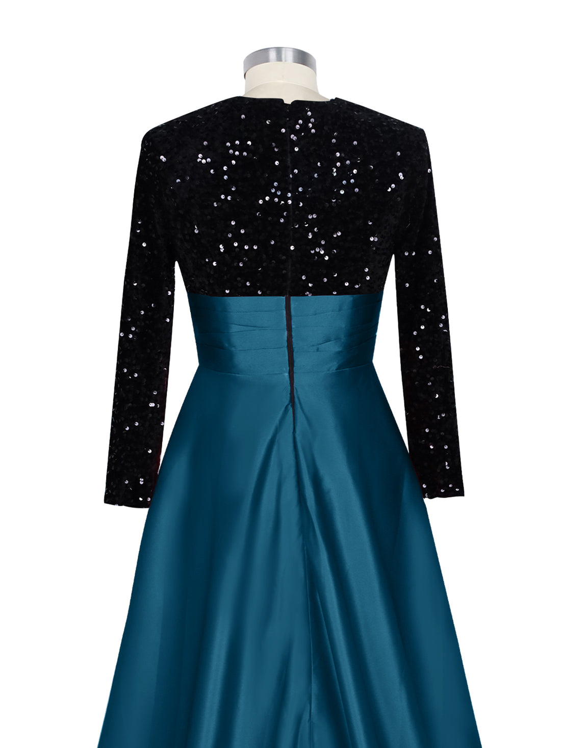 Sequin Jewel Neckline Prom Dress 