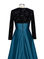Sequin Jewel Neckline Prom Dress 