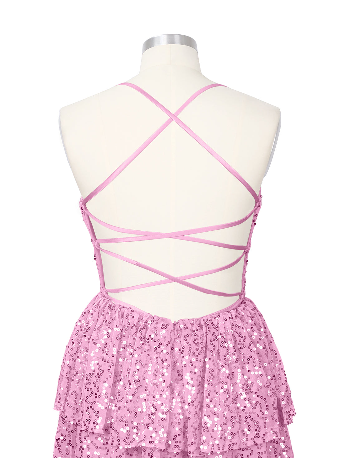 Sequined Halter Flare Mini Dress 