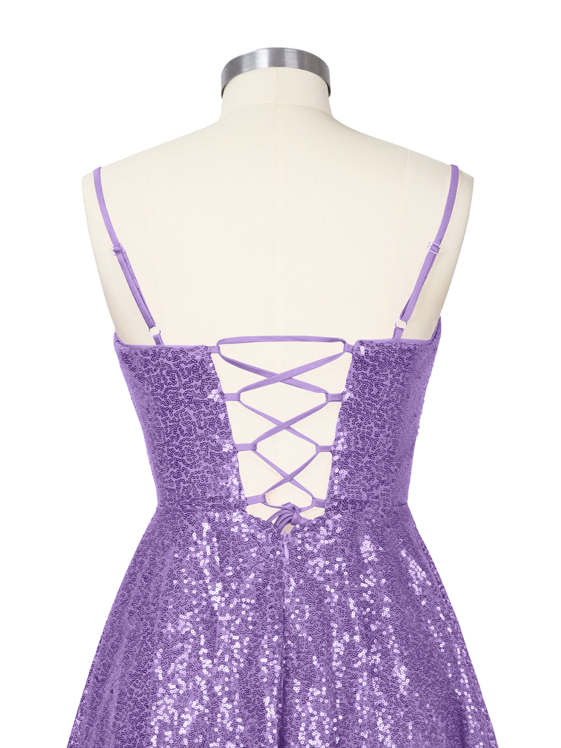 Sequin Scoop Neckline Mini Dress 