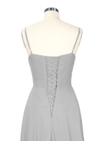 Spaghetti Asymmetrical Bridesmaid Dress 