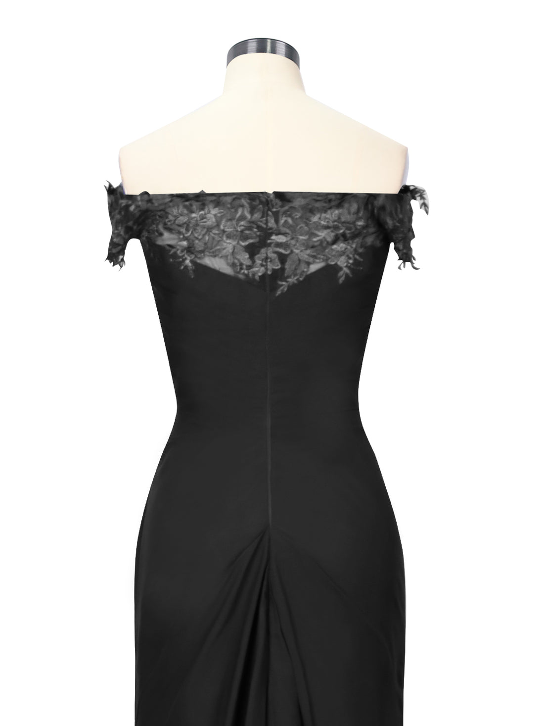 Off-Shoulder Chiffon Sheath Dress 