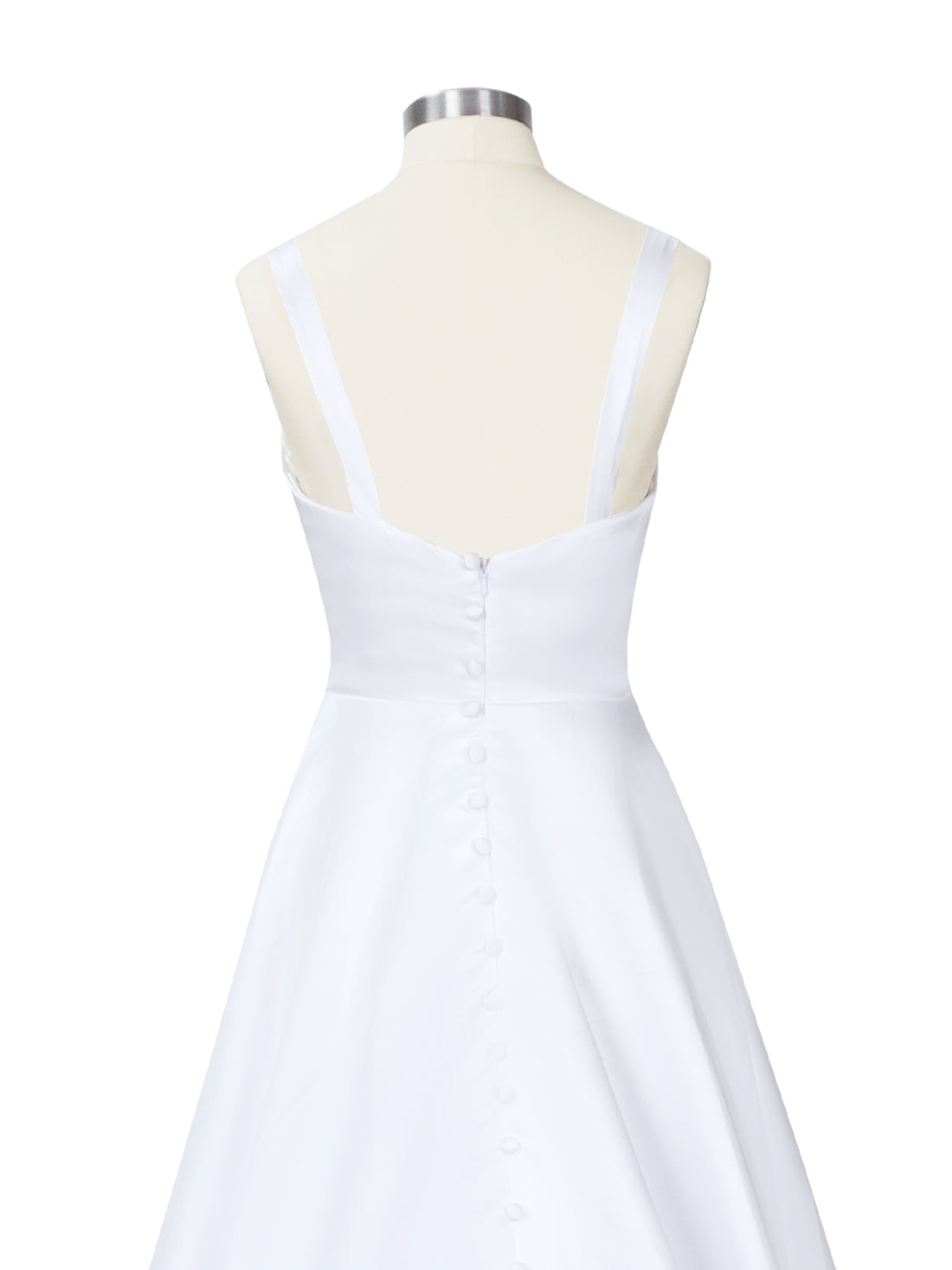 Sweetheart Satin Chapel Train Wedding Dress 