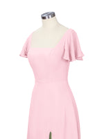 Flutter Sleeves Bridesmaid Dress 