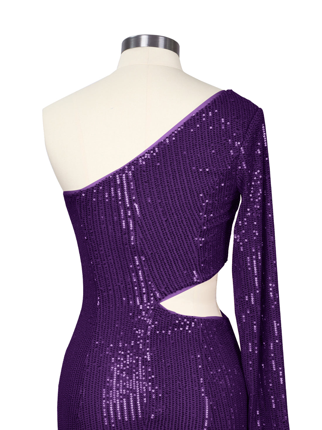 Waist Cutout One Shoulder Mini Dress 