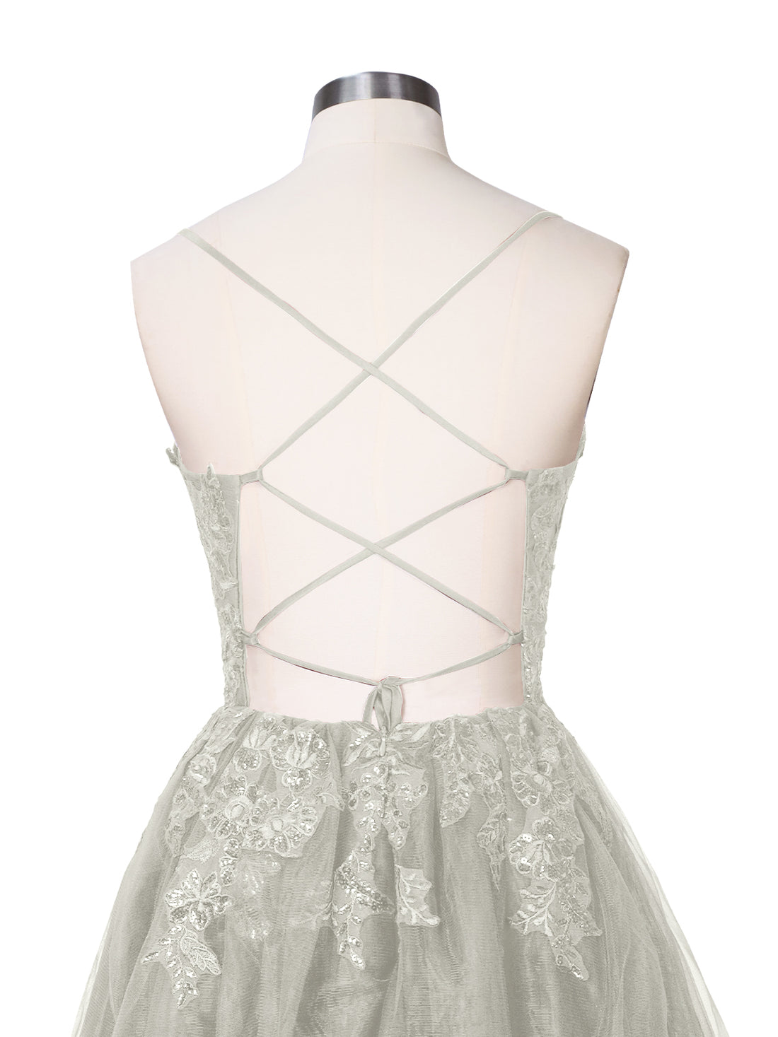 Applique Soft Tulle Mini Dress 