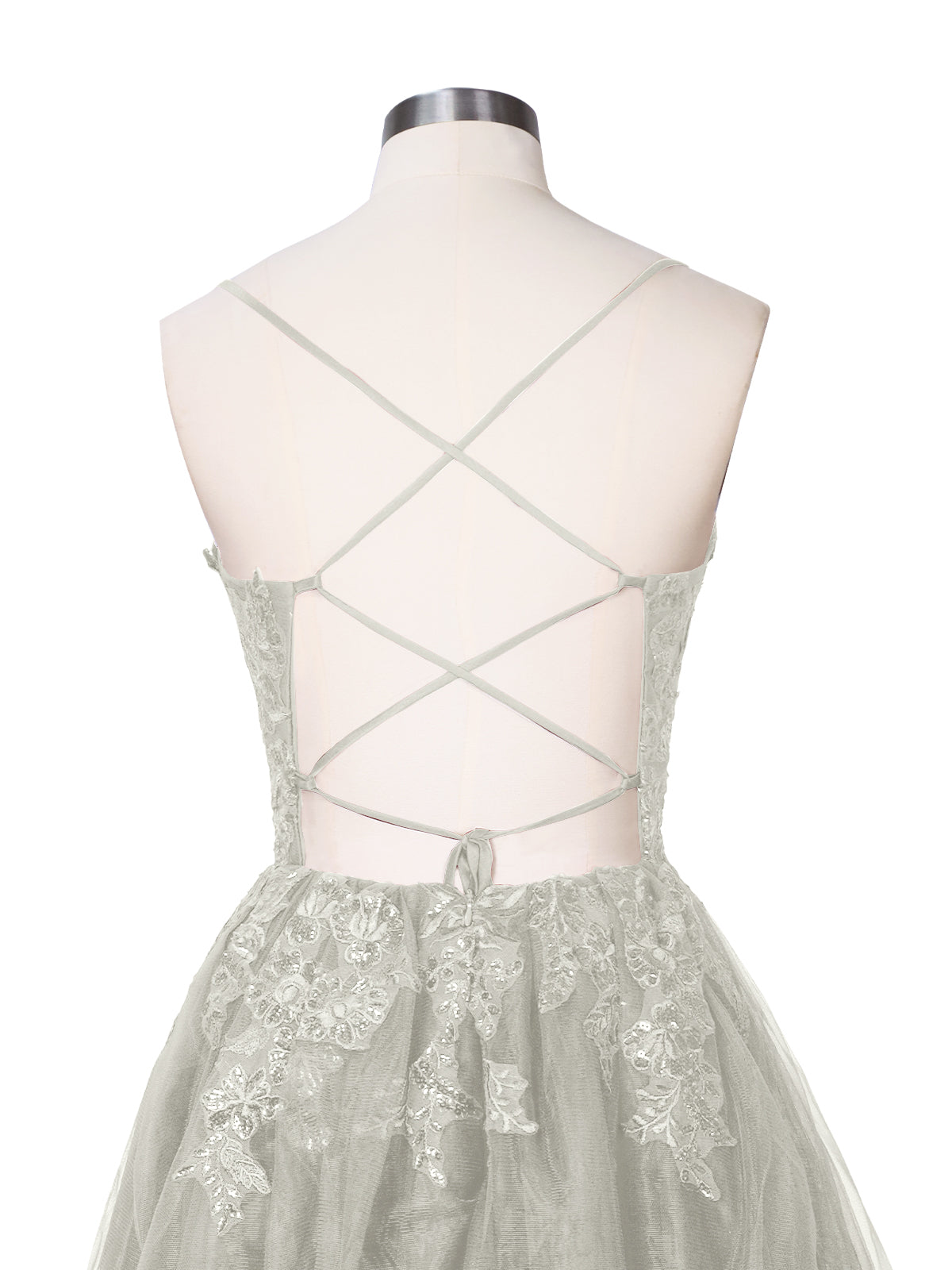 Applique Soft Tulle Mini Dress 