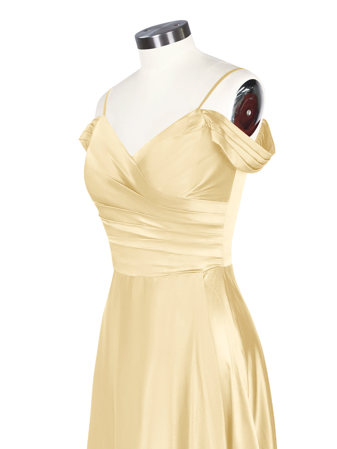 Silk-Like Pleated Prom Dress 