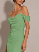 Trumpet Bridesmaid Dress with Slit