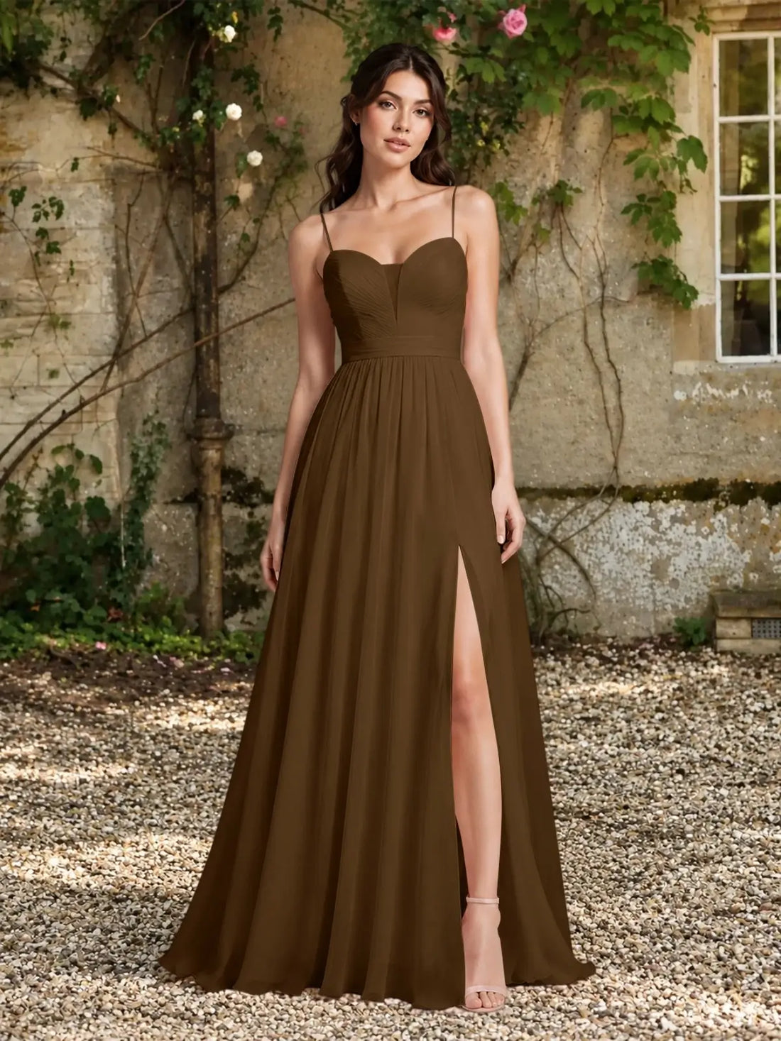 A-Line Bridesmaid Dress with Spaghetti Straps