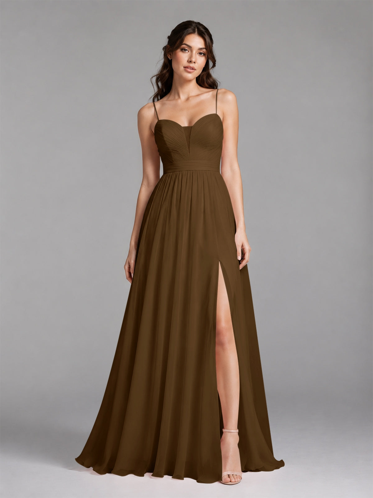A-Line Bridesmaid Dress with Spaghetti Straps