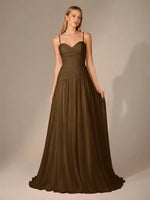 Chiffon Bridesmaid Dress with Ruched Design 