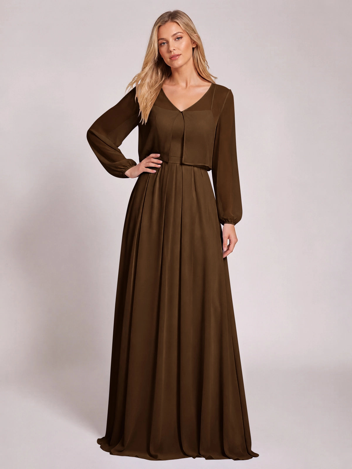 Two-Piece Square Neckline Bridesmaid Dress with Jacket