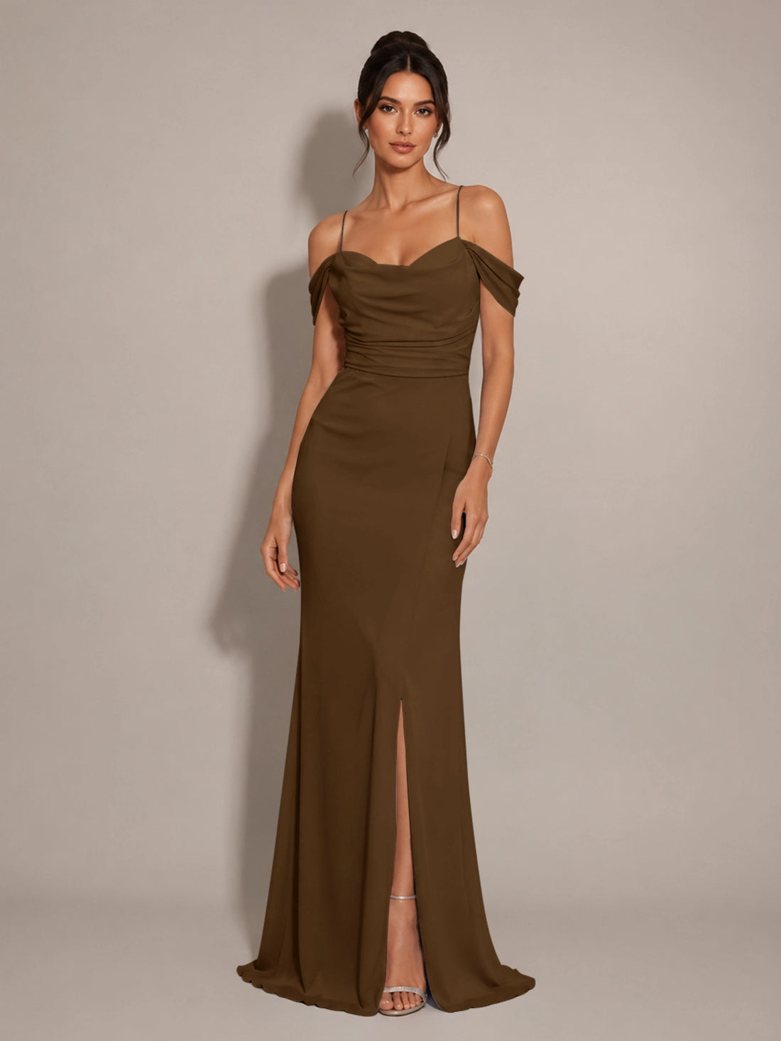 Trumpet Bridesmaid Dress with Slit