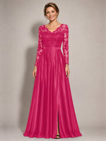 Satin Mother of the Bride Dress with Appliques