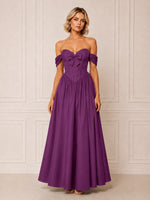 A-line Bridesmaid Dress with Bow Detail 