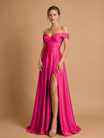 A-line Prom Dress with High Slit 