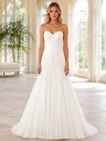 Sweetheart Wedding Dress with Center-Knot Ruched Bodice