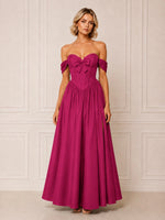 A-line Bridesmaid Dress with Bow Detail 