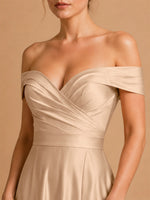 A-line Prom Dress with High Slit