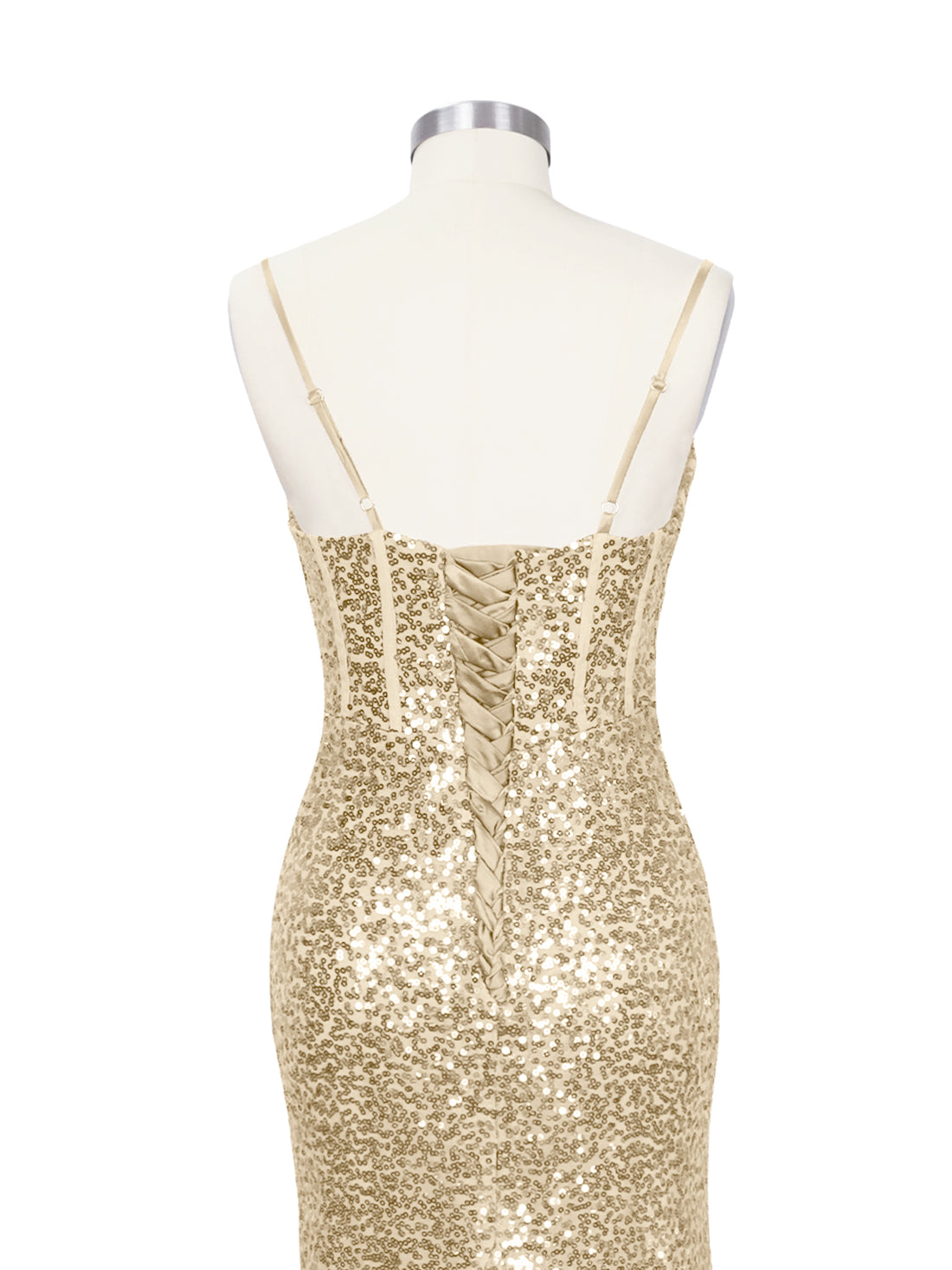 Spaghetti Sheath Prom Dress 