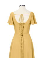 Flutter Sleeves Bridesmaid Dress 
