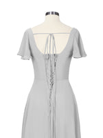 Flutter Sleeves Bridesmaid Dress 