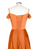 Silk-Like Pleated Prom Dress 