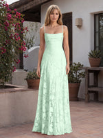 Jacquard Prom Dress with Lace-Up Open Back 