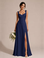 Sweetheart Neckline Bridesmaid Dress with Wide Straps