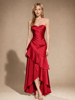 Strapless Prom Dress with Tiered Ruffles 