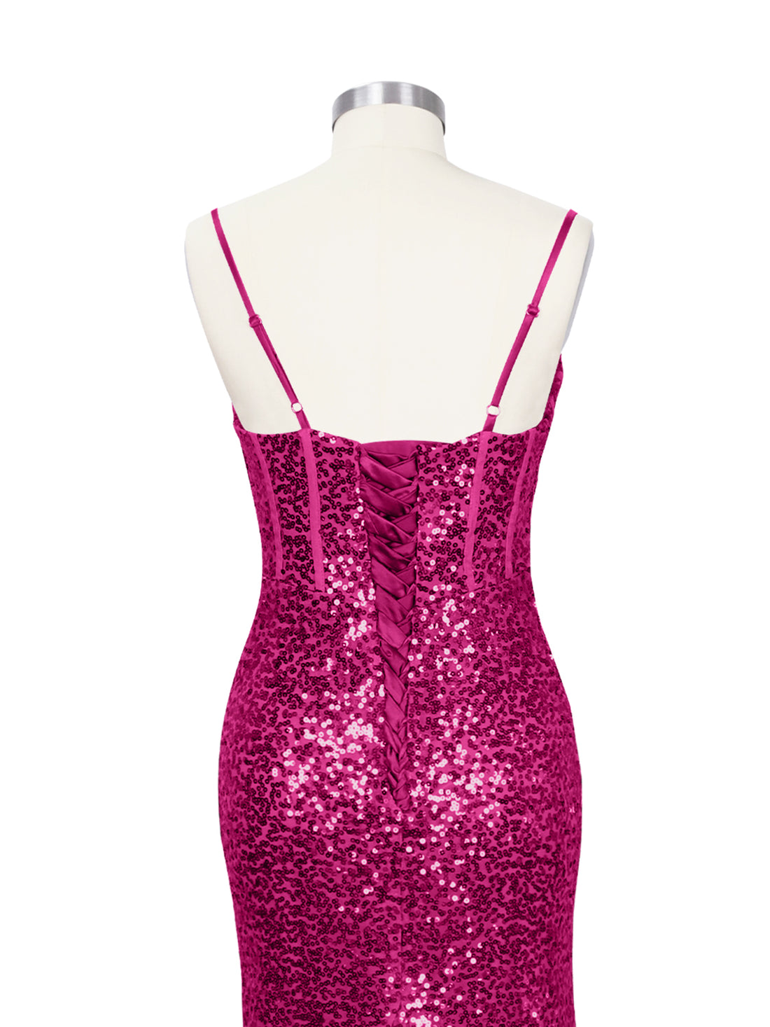 Spaghetti Sheath Prom Dress 