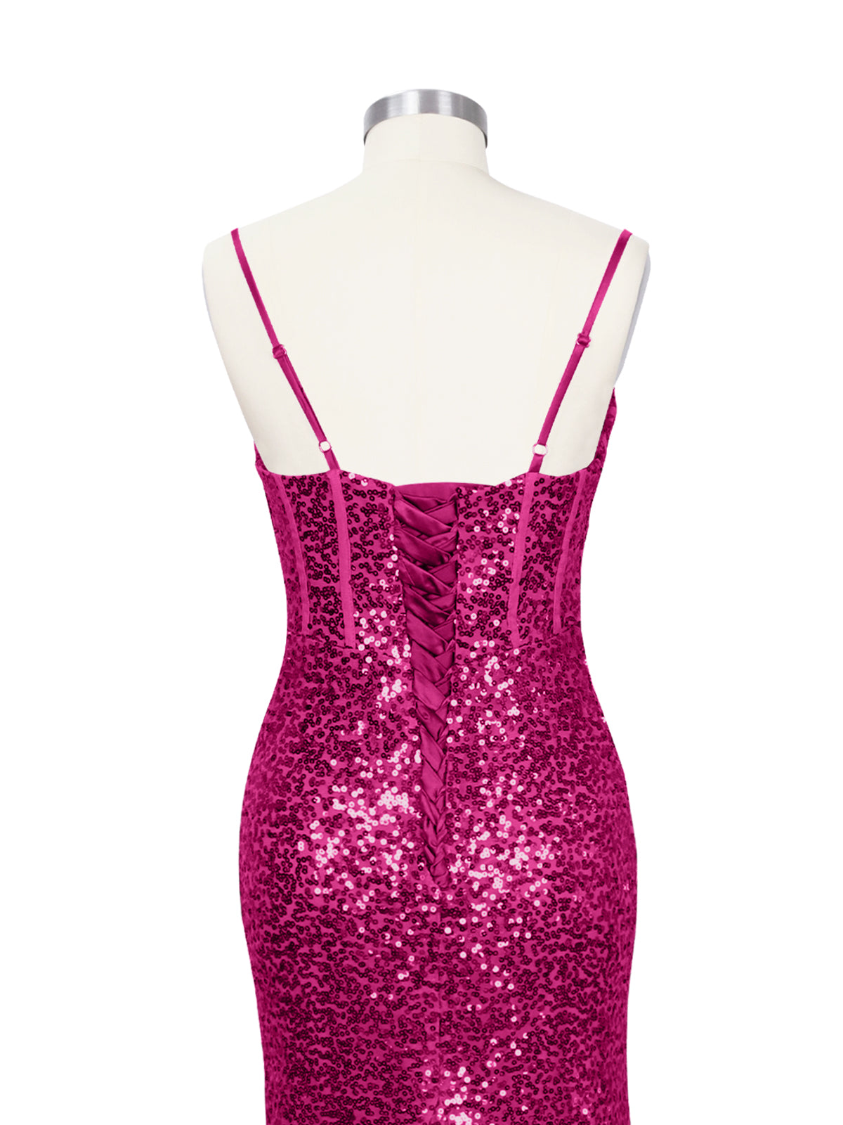 Spaghetti Sheath Prom Dress 