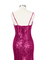 Spaghetti Sheath Prom Dress 