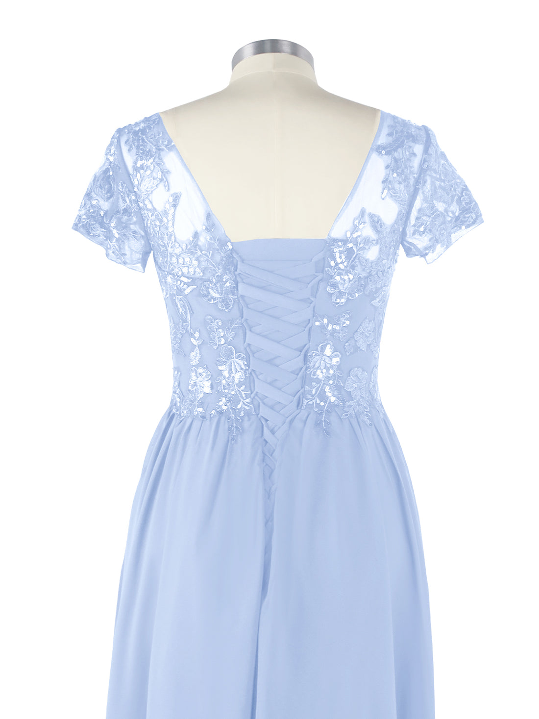 Short Sleeves Chiffon Dress 