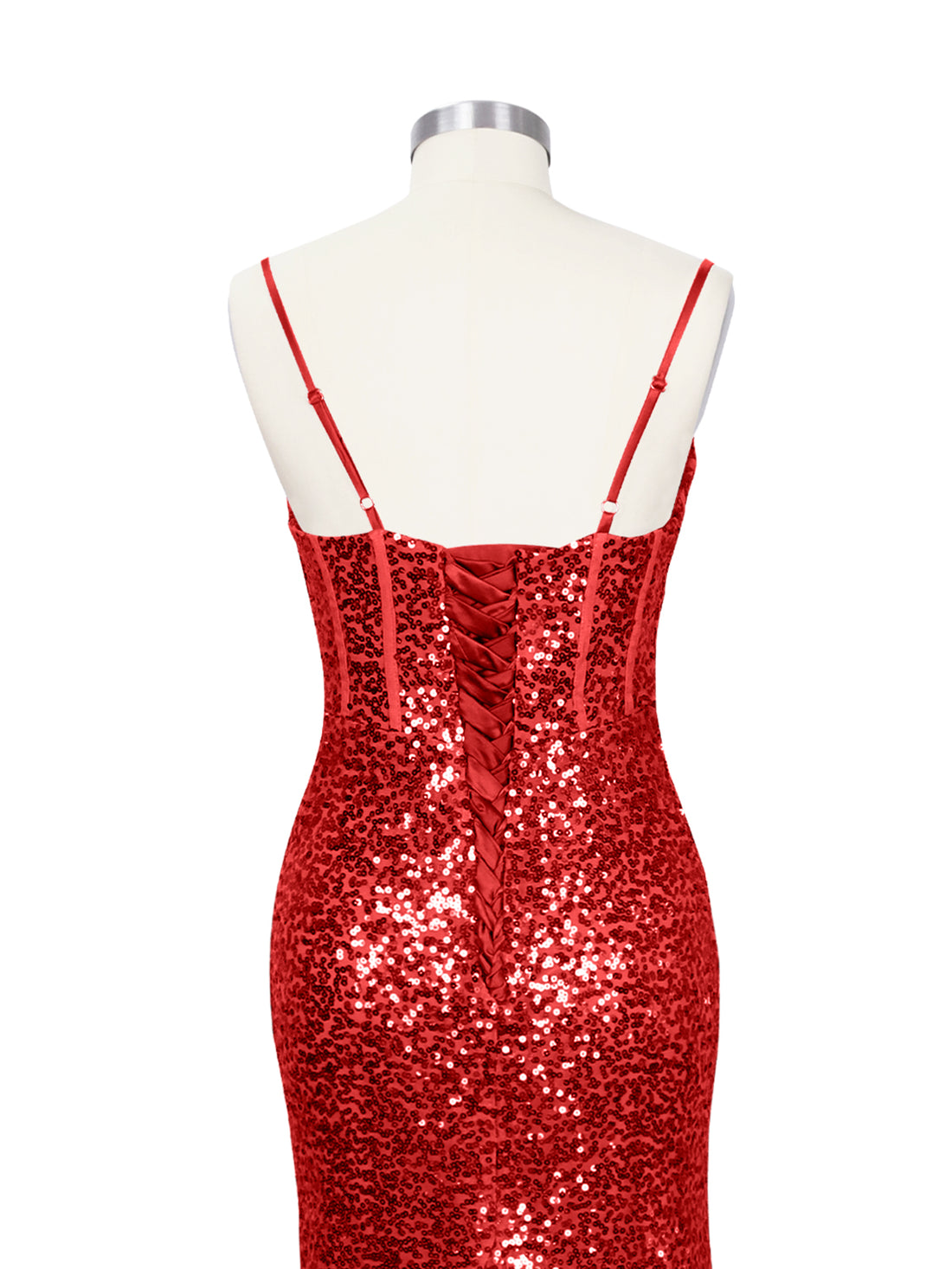 Spaghetti Sheath Prom Dress 