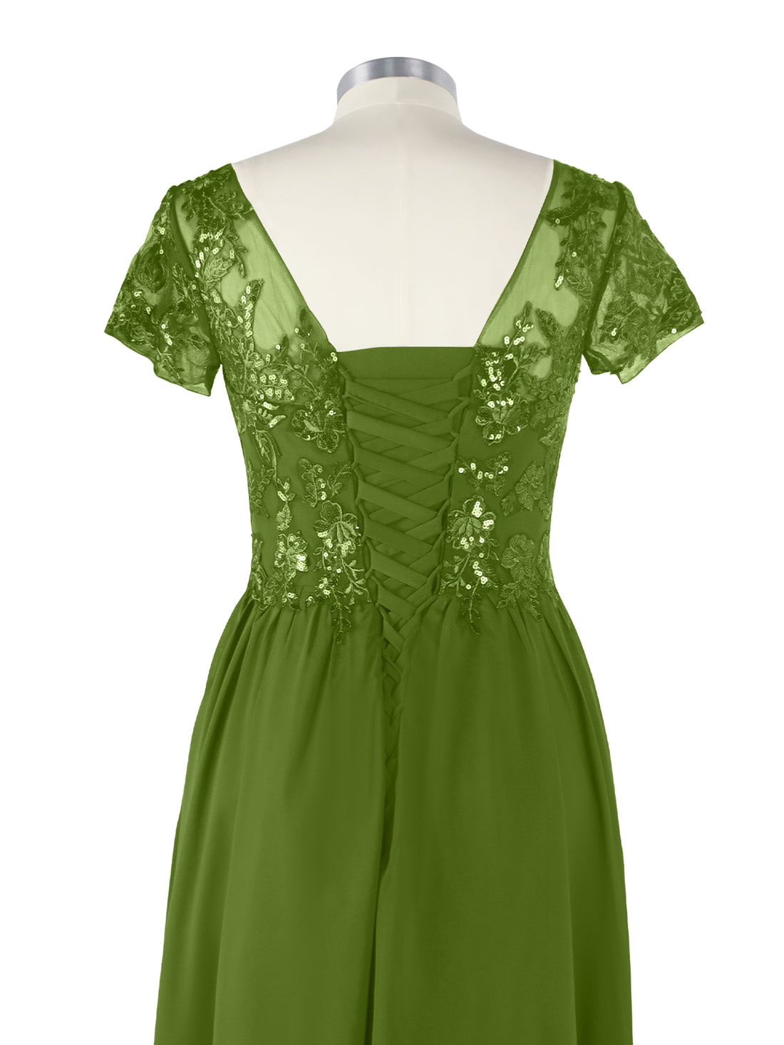 Short Sleeves Chiffon Dress 