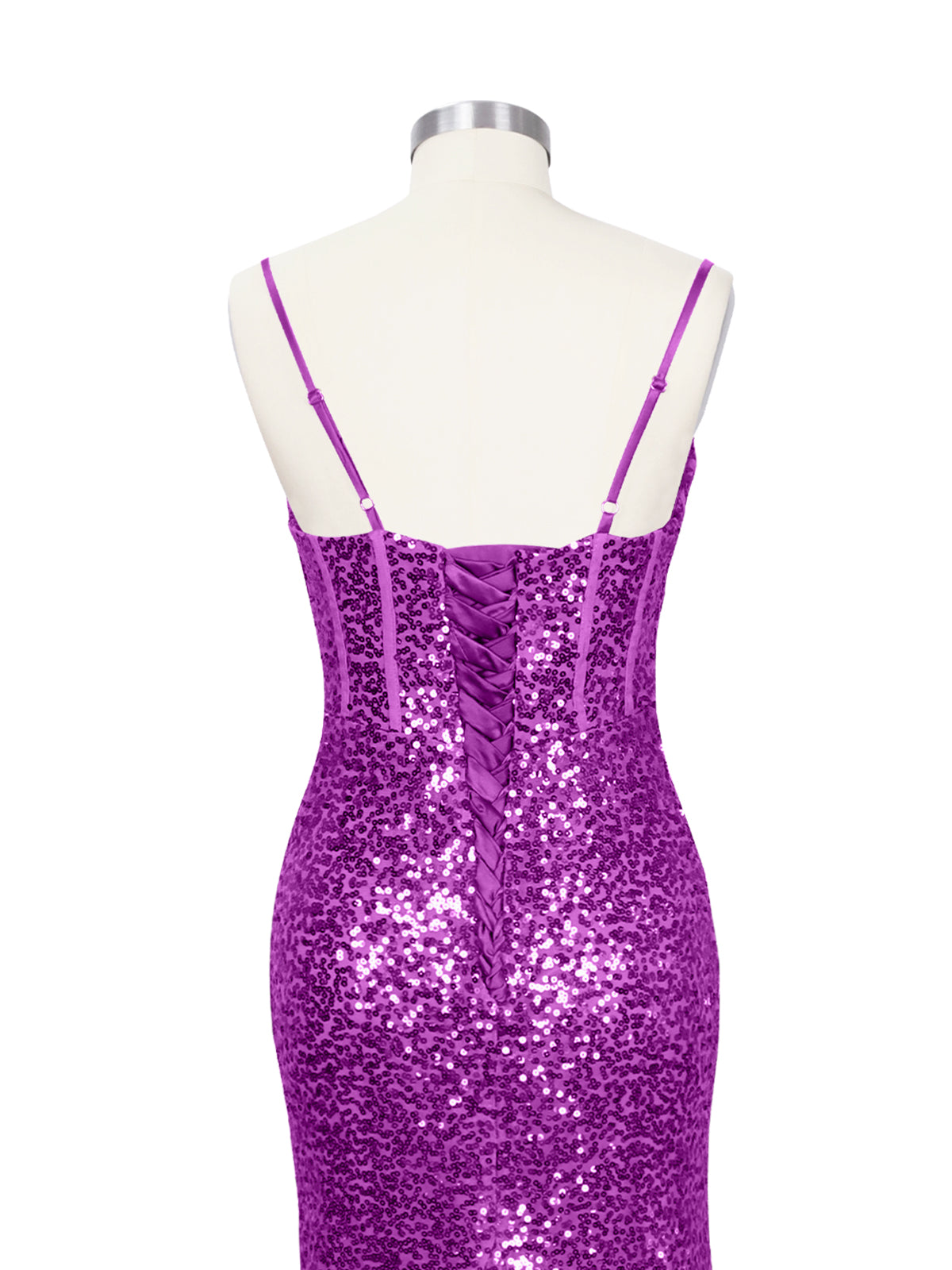 Spaghetti Sheath Prom Dress 