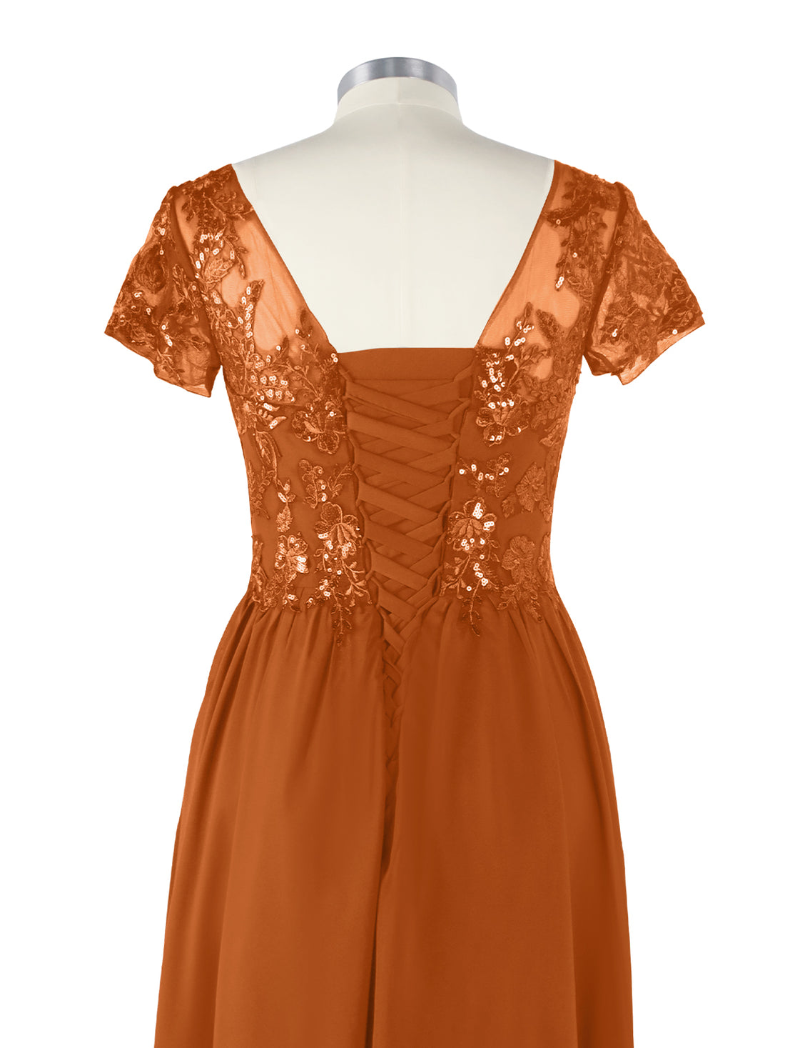 Short Sleeves Chiffon Dress 