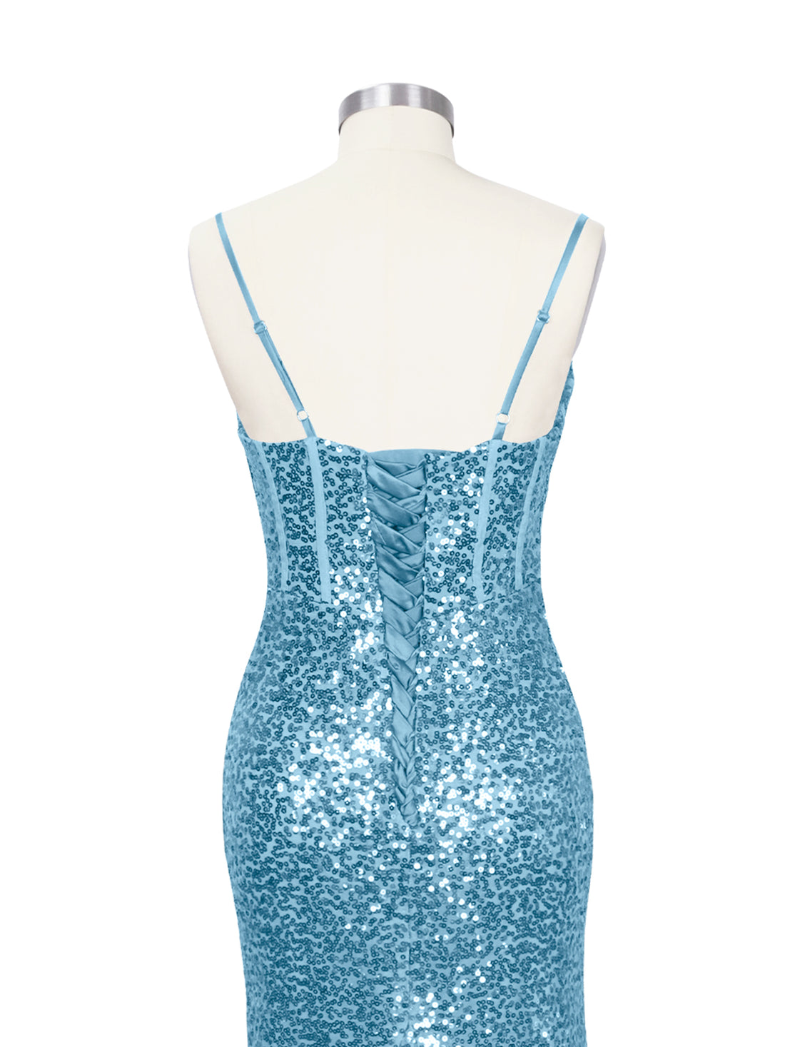 Spaghetti Sheath Prom Dress 