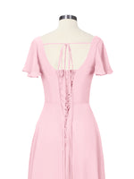 Flutter Sleeves Bridesmaid Dress 